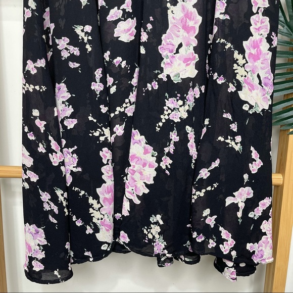 SOLD Reformation Black Pink Floral Adularia Dress - Picture 13 of 14